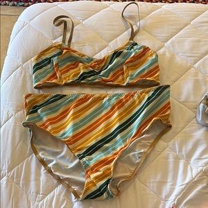 Striped Multicolor Bikini Set